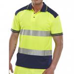 Beeswift Polo Shirt Two Tone Saturn Yellow / Navy L CPKSTTENSYL