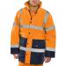 Beeswift CONSTRUCTOR TRAFFIC Jacket TWO TONE FLEECE LINED Orange/Navy LGE CTJFLTTORNL