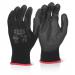 Pu Coated Glove Black Black M