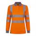 Envirowear Recyclable Womens Hi Vis LS Polo Shirt Or 12 (L) EWCWPKLSOR12