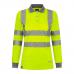 Envirowear Recyclable Womens Hi Vis LS Polo Shirt Sy 08 (S) EWCWPKLSSY08