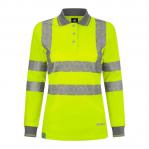 Envirowear Recyclable Womens Hi Vis LS Polo Shirt Sy 14 (XL) EWCWPKLSSY14