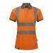 Envirowear Recyclable Womens Hi Vis SS Polo Shirt Or 12 (L) EWCWPKSSOR12
