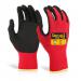 Glovezilla Nitrile Nylon Glove Red XL