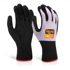 Beeswift Glovezilla Nitrile Foam Nylon Glove Purple 2XL Pack of 10