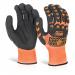 Glovezilla Sandy Nitrile Coated Glove Orange L
