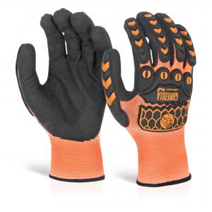 Beeswift Glovezilla Sandy Nitrile Coated Glove Orange 2XL Pair