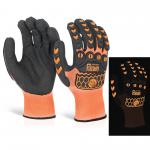 Beeswift Glovezilla Glow In The Dark Foam Nitrile Glove Orange M (Pair) GZ66ORM