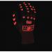 Glovezilla Glow In The Dark Foam Nitrile Glove Red M