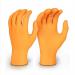 Beeswift Nitrile Disposable Gripper Glove Orange XL (10) GZNDG10ORXL