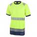 High Visibility  Two Tone Short Sleeve T Shirt Saturn Yellow / Navy 3XL