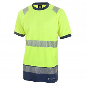 Beeswift High Visibility  Two Tone Short Sleeve T Shirt Saturn Yellow / Navy S HVTT001SYNS