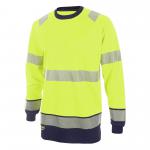 Beeswift High Visibility  Two Tone Long Sleeve T Shirt Saturn Yellow / Navy L HVTT005SYNL