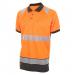 High Visibility  Two Tone Polo Shirt Short Sleeve Orange / Black L