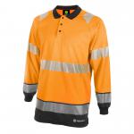 Beeswift High Visibility  Two Tone Polo Shirt Long Sleeve Orange / Black 3XL HVTT015ORBL3XL