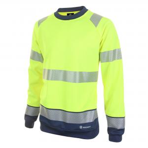 Beeswift High Visibility  Two Tone Sweatshirt Saturn Yellow  Navy 4XL