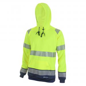 Image of Beeswift High Visibility Two Tone Hoody Saturn Yellow Navy L