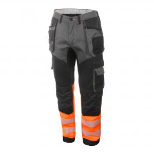 Beeswift High Visibility Two Tone Trousers Orange  Black 30T