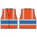 High Visibility Orange Vest With Royal Band Large