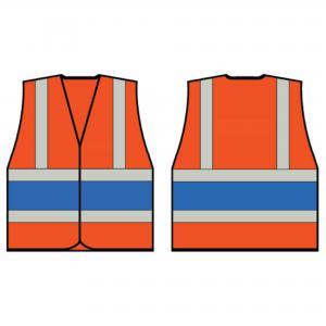 Beeswift High Visibility Orange Vest With Royal Band 2XL HVVA2RBXXL