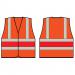 High Visibility Orange Vest With Red Band 2XL
