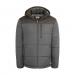 JCB Unisex Padded Jacket With Hood GreyBlack LGE JCB006GYBLL