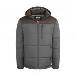 JCB Unisex Padded Jacket With Hood GreyBlack XS JCB006GYBLXS