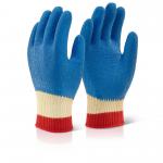 Beeswift Reinforced Latex Gloves Full Cuff Blue L KLGFCL