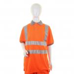 Beeswift LADIES Hi Visibility OR Short Sleeve POLO MED  LPK26ORM