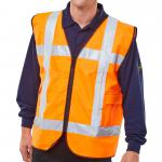 Light Vest Safety Basic Front Light C / W Pockets Orange L / XL LVSBFLPOR025