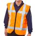 Light Vest Safety Basic Front Light C / W Pockets Orange L / XL