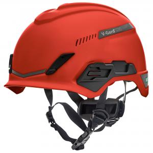 Image of MSA V-Gard H1 Tri-Vented Helmet Red