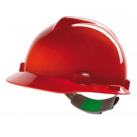 MSA V-Gard Safety Helmet Red 