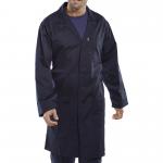 Beeswift Poly Cotton Warehouse Coat Navy Blue 44 PCWCN44