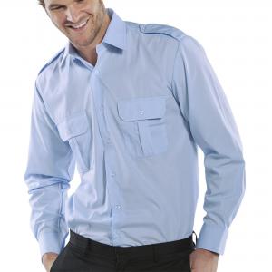 Pilot Shirt Long Sleeve Sky Blue 15.5