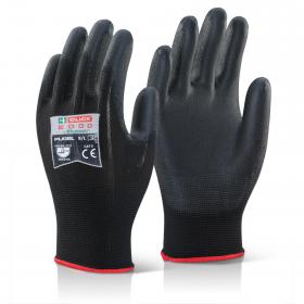 Beeswift Pu Coated Gloves Black L PUGBLL