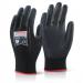 Pu Coated Gloves Black S