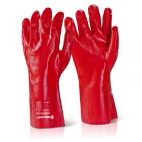 Beeswift Pvc gauntlet red 14