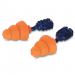 Orange Tri Flange Reusable Earplugs Snr 34