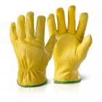 Beeswift Quality Lined Drivers Gloves Yellow L (Box of 10) QLDGNL