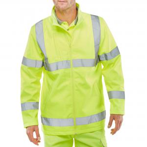 Beeswift Soft Shell Lightweight Hi Viz Jacket Saturn Yellow 3XL