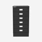 Bisley A3 Series MultiDrawer Black 6 Drawer