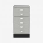Bisley A3 Series MultiDrawer Light Grey 6 Drawer