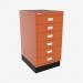 Bisley A3 Series MultiDrawer Bisley Orange 6 Drawer