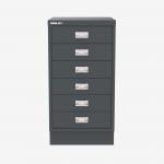 Bisley A3 Series MultiDrawer Anthracite Grey 6 Drawer