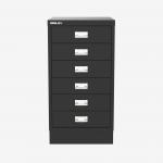 Bisley A3 Series MultiDrawer Black 6 Drawer