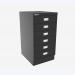Bisley A3 Series MultiDrawer Black 6 Drawer