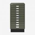 Bisley A3 Series MultiDrawer Olive Green 10 Drawer