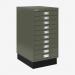 Bisley A3 Series MultiDrawer Olive Green 10 Drawer
