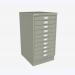 Bisley A3 Series MultiDrawer Goose Grey 10 Drawer